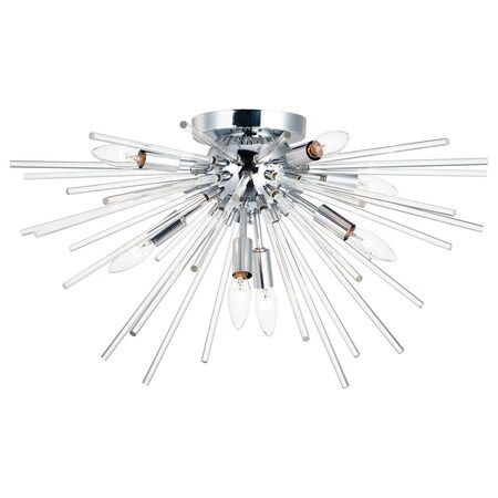 Maxim Polaris 8-Light Flush Mount 28660CLPC